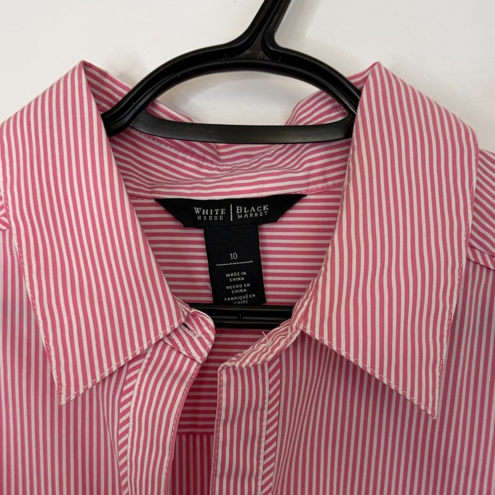 Dark pink Striped Button-Up Shirt - Picture 3 of 3